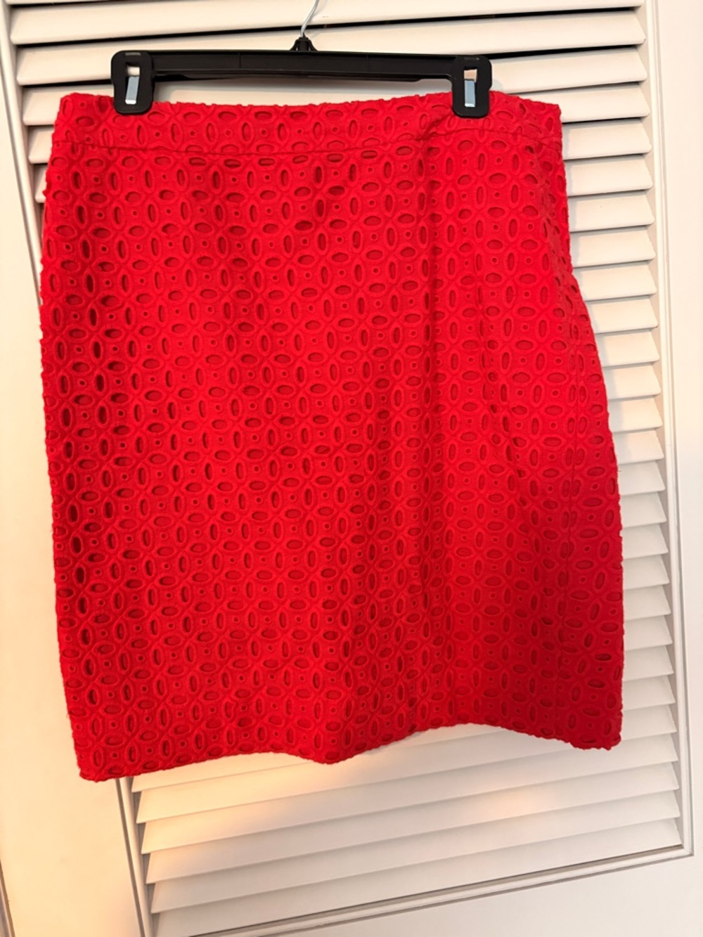 J. Crew Red Lace Mini Skirt